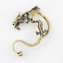 Sale Retro Vintage Black Silver Bronze Punk Temptation Metal Dragon Bite Ear Cuff Clip Wrap Earring Earrings J4U66