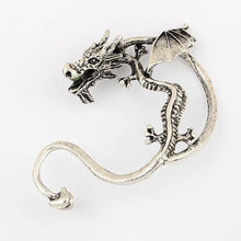 Sale Retro Vintage Black Silver Bronze Punk Temptation Metal Dragon Bite Ear Cuff Clip Wrap Earring Earrings J4U66