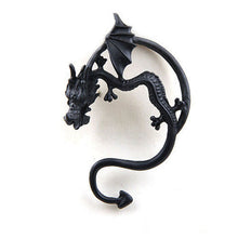 Sale Retro Vintage Black Silver Bronze Punk Temptation Metal Dragon Bite Ear Cuff Clip Wrap Earring Earrings J4U66
