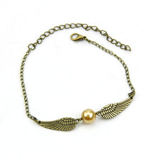 Wings Vintage Retro Tone Wristband Chain Bracelet Bangle Wirst Band Golden Snitch Pocket Bracelet J4U66