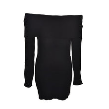 Sexy BodyCon Slim Sweater Mini Club Party Night Dress Women Long Sleeve Slash Neck Knit Dres3 Colors J4U66