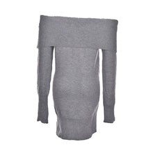 Sexy BodyCon Slim Sweater Mini Club Party Night Dress Women Long Sleeve Slash Neck Knit Dres3 Colors J4U66