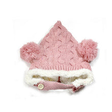Baby Hat 0-5Y Infant Unisex Multicolored Warm Knitted Hats Two Balls Cap Xmas J4U66