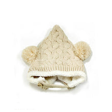 Baby Hat 0-5Y Infant Unisex Multicolored Warm Knitted Hats Two Balls Cap Xmas J4U66