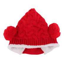 Baby Hat 0-5Y Infant Unisex Multicolored Warm Knitted Hats Two Balls Cap Xmas J4U66