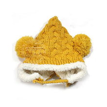 Baby Hat 0-5Y Infant Unisex Multicolored Warm Knitted Hats Two Balls Cap Xmas J4U66