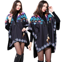 british style women outwearcoat oversized open front poncho capes black shawl irregular hem cardigan ponchos and capes J4U66