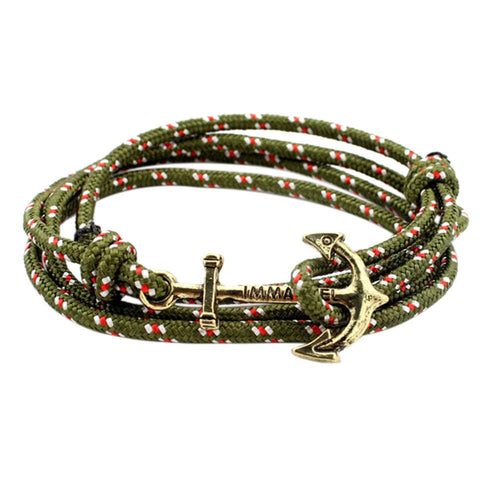 Bracelet With Gold Anchor Hook Bracelet for Men Wristband Hand Cuff Bracelets Women Men Anchor Bracelet J4U66