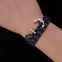 Bracelet With Gold Anchor Hook Bracelet for Men Wristband Hand Cuff Bracelets Women Men Anchor Bracelet J4U66