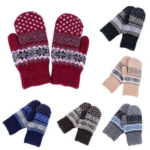 Fashion Women Men Rabbit Fur Wool Warm Gloves Full Finger Thick Mittens New J4U66