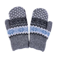 Fashion Women Men Rabbit Fur Wool Warm Gloves Full Finger Thick Mittens New J4U66