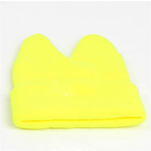 Hat Baby Kids Cute Ox Horn Knitted Wool Hats Boys Girls Warm Beanies Caps 1-9Y J4U66