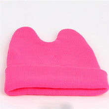 Hat Baby Kids Cute Ox Horn Knitted Wool Hats Boys Girls Warm Beanies Caps 1-9Y J4U66