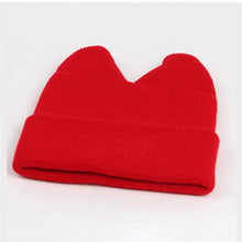 Hat Baby Kids Cute Ox Horn Knitted Wool Hats Boys Girls Warm Beanies Caps 1-9Y J4U66