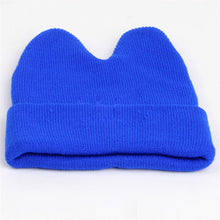 Hat Baby Kids Cute Ox Horn Knitted Wool Hats Boys Girls Warm Beanies Caps 1-9Y J4U66