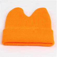 Hat Baby Kids Cute Ox Horn Knitted Wool Hats Boys Girls Warm Beanies Caps 1-9Y J4U66
