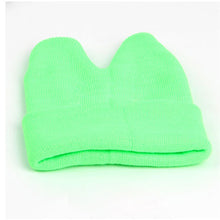 Hat Baby Kids Cute Ox Horn Knitted Wool Hats Boys Girls Warm Beanies Caps 1-9Y J4U66