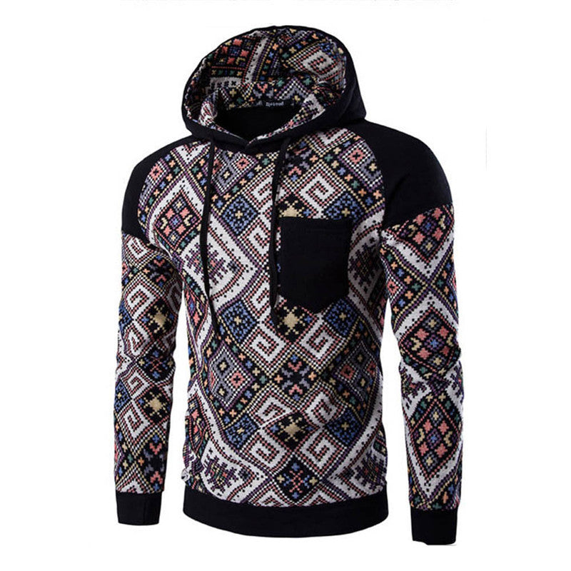 Men Jacket Men Cotton Retro Long Sleeve Hoodie Hooded Sweatshirt Tops Jacket Coat Outwear ClothingPlus Size J4U66