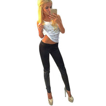sexy womens skinny pu leather pants stretch slim leggings pencil pants J4U66