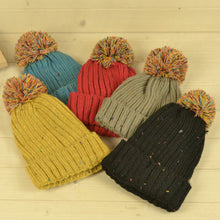 warm braided knitted hat ski beanie ball caps large ball hats for women men J4U66