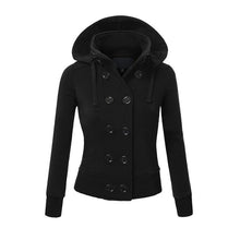 Warm Coat Women Double-breasted Long Sleeve Jacket Hoodies Outwear M-XXL J4U66