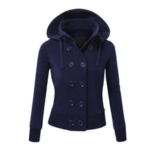 Warm Coat Women Double-breasted Long Sleeve Jacket Hoodies Outwear M-XXL J4U66
