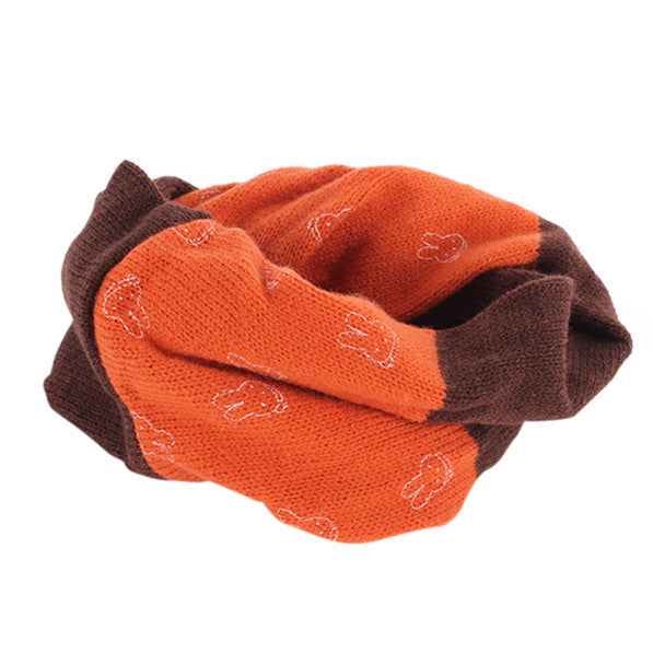 warm kids boys girls scarf woolen knitted scarf cute neckerchief baby 0~3 years J4U66