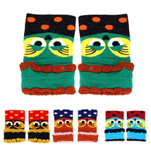 Women Glove Wool Warmer Owl Pattern Knitted Mitten Half-finger Gloves Fast Shipping J4U66