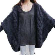 Women's Loose Thick Wool Sweater Batwing Sleeve Knit Cardigan Jacket Coats PY5 J4U66