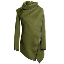 Women's Zipper Wool Coat Long Jacket Windbreaker Parka Outwear New  J4U66