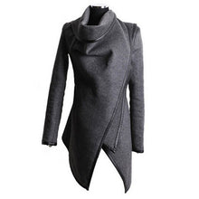 Women's Zipper Wool Coat Long Jacket Windbreaker Parka Outwear New  J4U66