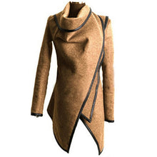Women's Zipper Wool Coat Long Jacket Windbreaker Parka Outwear New  J4U66
