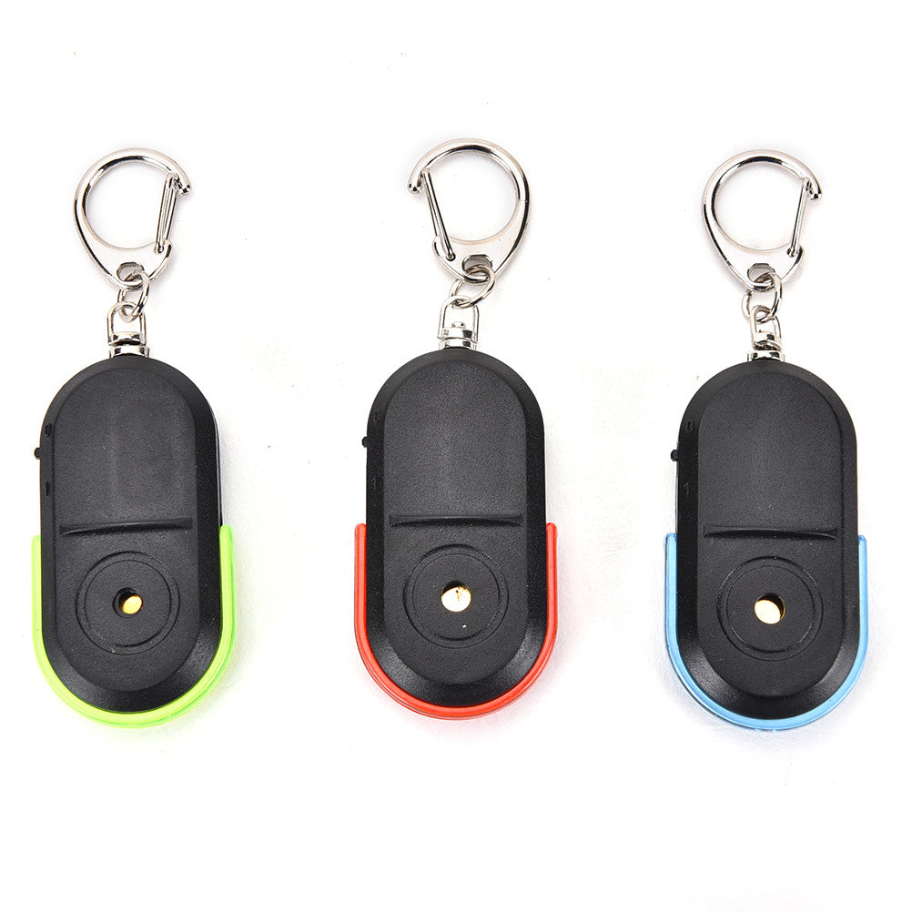 Wireless Anti-Lost Alarm Key Finder Locator Keychain Whistle Sound LED Light J4U66