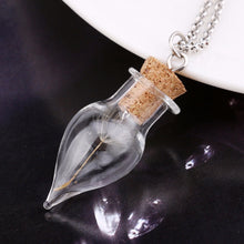 Wish water drop bottle necklace Gifts For Lady s real dandelion seeds bottle Irish botanical pendant Necklace J4U66