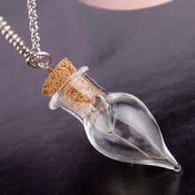 Wish water drop bottle necklace Gifts For Lady s real dandelion seeds bottle Irish botanical pendant Necklace J4U66