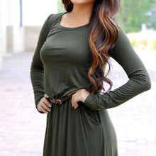 woman pocket vestidos high waist long maxi dress longue femme vestidos femininos J4U66