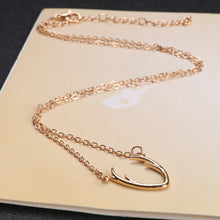 woman girl zinc alloy animal deer horn pendant necklace clavicle chain necklace jewelry for women party wedding gift J4U66