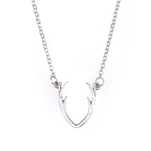 woman girl zinc alloy animal deer horn pendant necklace clavicle chain necklace jewelry for women party wedding gift J4U66