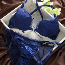 woman lingerie sexy front buckle bras front closure u shape push up bra and panty set J4U66