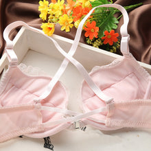 woman lingerie sexy front buckle bras front closure u shape push up bra and panty set J4U66