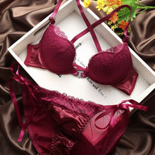 woman lingerie sexy front buckle bras front closure u shape push up bra and panty set J4U66