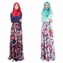 Woman's Kaftan Abaya Jilbab Islamic Muslim Party Wear Long Sleeve Floral Maxi Dress PY3 J4U66