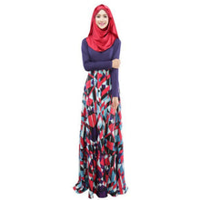 Woman's Kaftan Abaya Jilbab Islamic Muslim Party Wear Long Sleeve Floral Maxi Dress PY3 J4U66