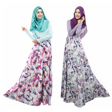 Woman's Kaftan Abaya Jilbab Islamic Muslim Party Wear Long Sleeve Floral Maxi Dress PY3 J4U66