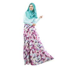 Woman's Kaftan Abaya Jilbab Islamic Muslim Party Wear Long Sleeve Floral Maxi Dress PY3 J4U66