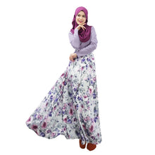 Woman's Kaftan Abaya Jilbab Islamic Muslim Party Wear Long Sleeve Floral Maxi Dress PY3 J4U66
