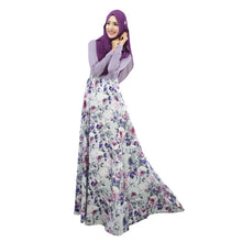 Woman's Kaftan Abaya Jilbab Islamic Muslim Party Wear Long Sleeve Floral Maxi Dress PY3 J4U66