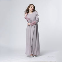 Woman's Kaftan Abaya Jilbab Islamic Muslim Wear Sequin Long Sleeve Maxi Dresses PY3 J4U66