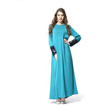 Woman's Kaftan Abaya Jilbab Islamic Muslim Wear Sequin Long Sleeve Maxi Dresses PY3 J4U66