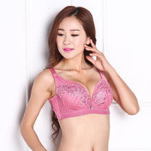 3/4 Coverage Bra Plunge Push Up Bra Lace Embroidered 80 85 90 95 C Cup PY1 J4U66